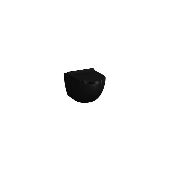 Vitra Sento Slim Toilet Seat  Soft Close  Easily Removable  Matte Black 120-083R009