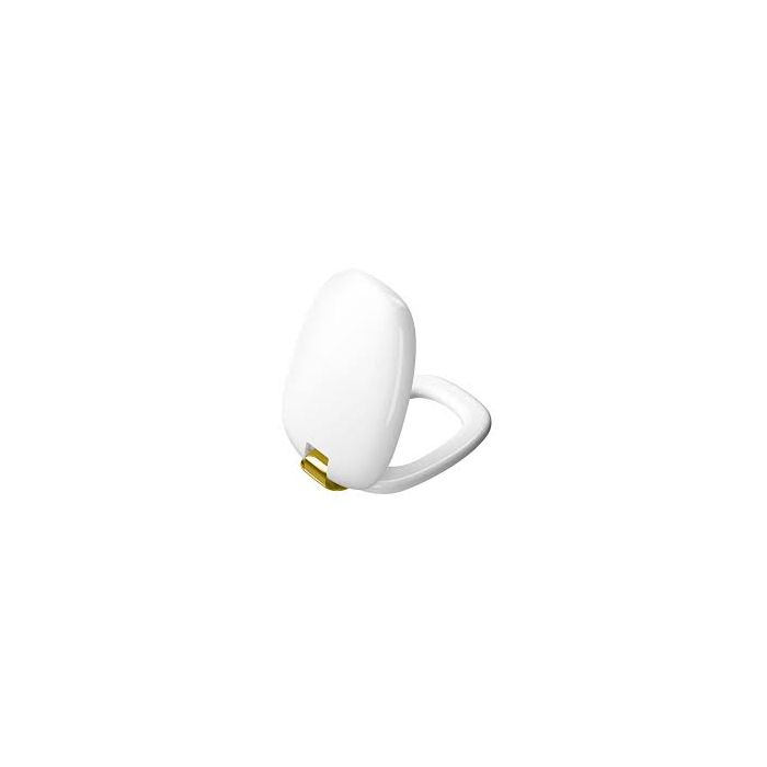 Vitra PLURAL SOFT CLOSE SEAT WHITE WITH GOLD FITTINGS126-003-019