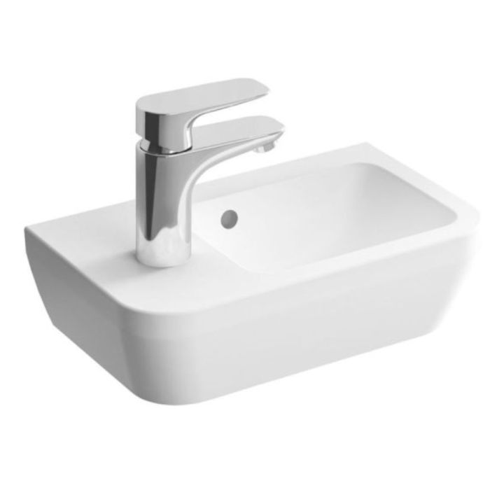 Vitra İntegra 370mm Compact Cloakroom Basin 1 Tap Hole Left-Hand - White - 7090L003-0028