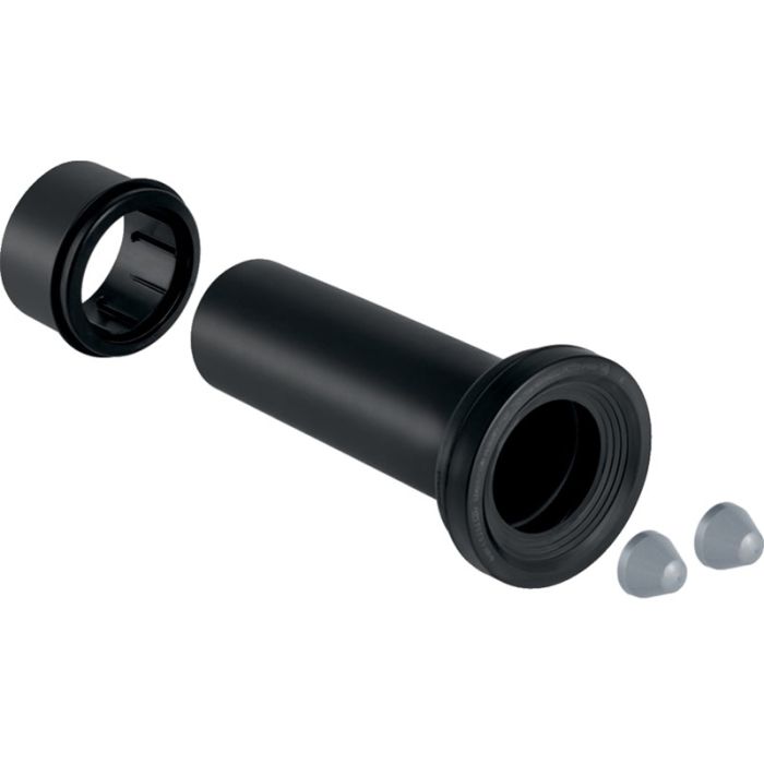 Geberit straight connector set for wall-hung WC: black 131.084.16.1