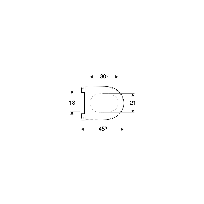 Geberit 243.989.11.1 One Replacement SC Seat WH