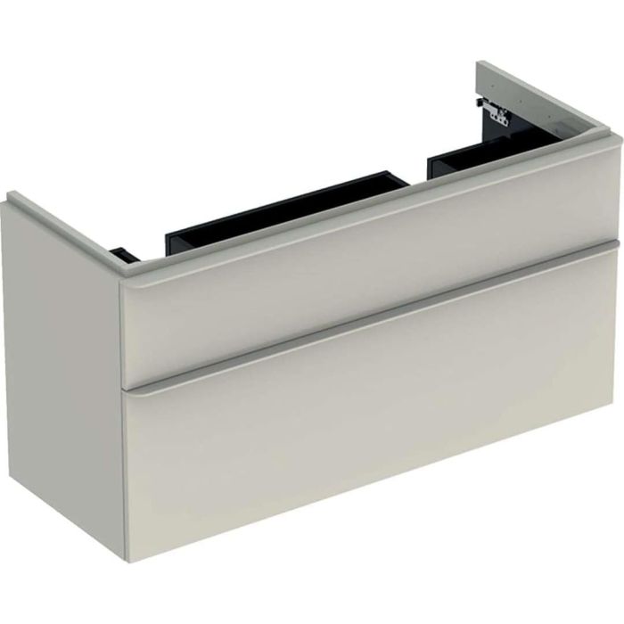 Geberit Smyle Square 1200mm double washbasin unit 2 drawer sand  500.356.JL.1