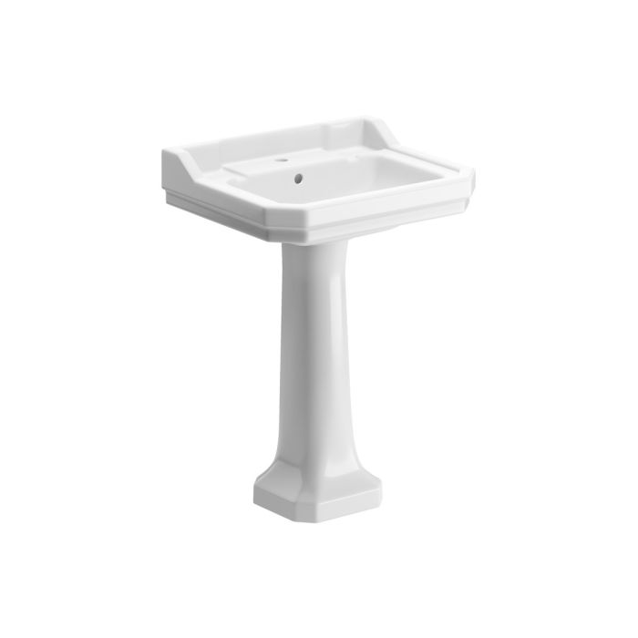 Hampton 600x500mm Basin & Full Pedestal 