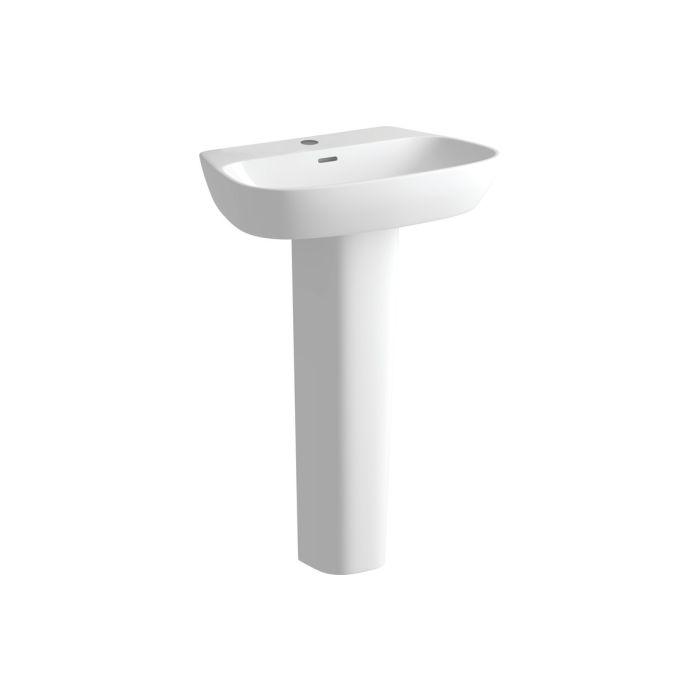 Ho 600x400mm 1TH Basin & Full Pedestal MTSP1090