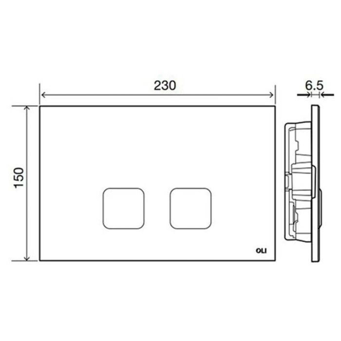 Oli Plain Dual double-button flush plate, polished chrome
OL0070827