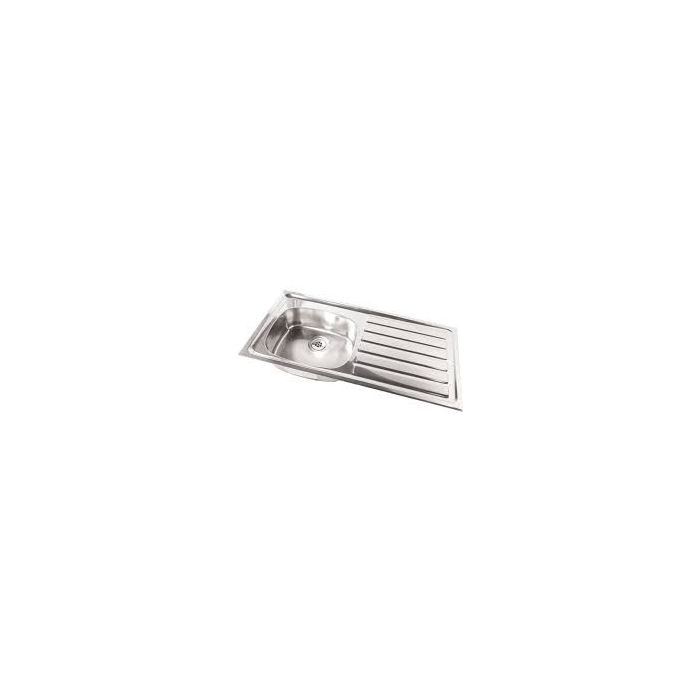 Twyford 1028mm x 500mm, left hand drainer, 2 tap hole no overflow including waste PS8602SS