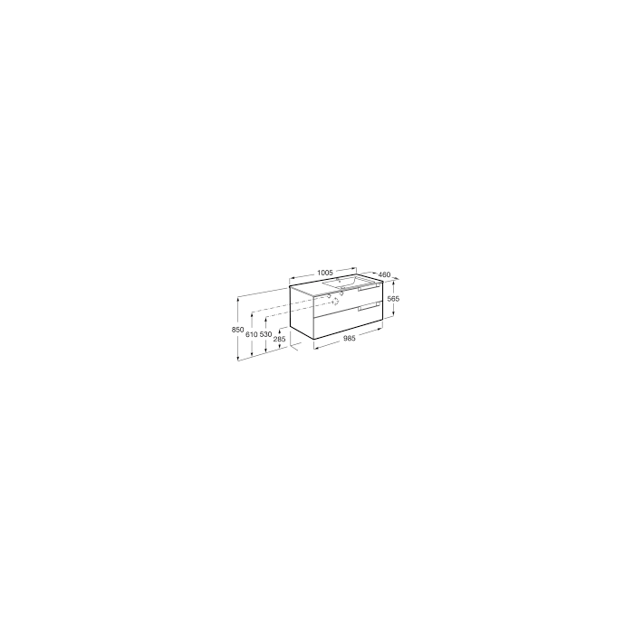 Roca Aleyda Unik Wall-hung Vanity Unit with Two Drawers and Right-handed Basin (1000mm) A857713509
