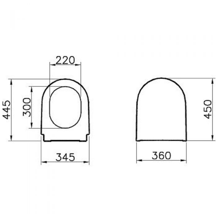 Vitra Calm Soft Close Toilet Seat & Cover White 89-003-009
