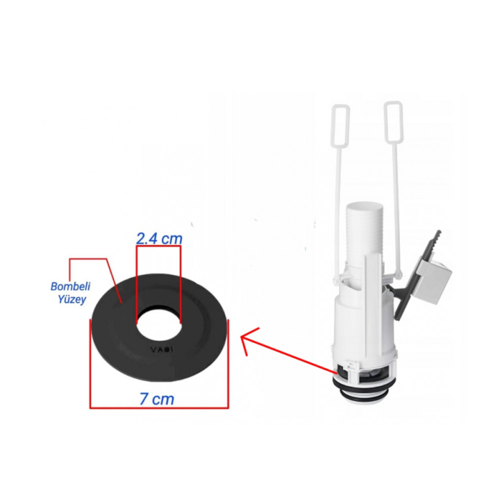 Siamp 34233209 Storm 33A and Skipper 45 Flush Valve Diaphragm Seal