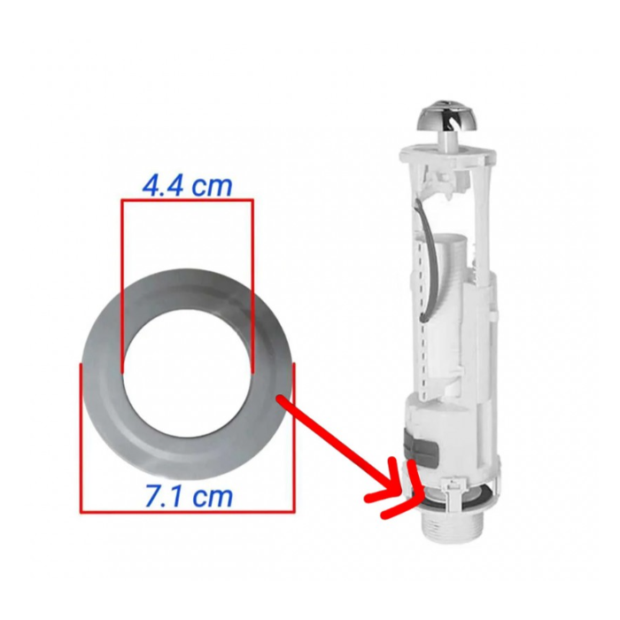Siamp dual Flush Valve seal