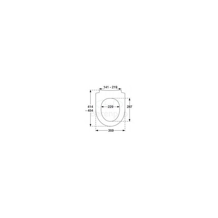 Toilet seat and cover with fittings  Pressalit Sway D with soft  934000-BL6999