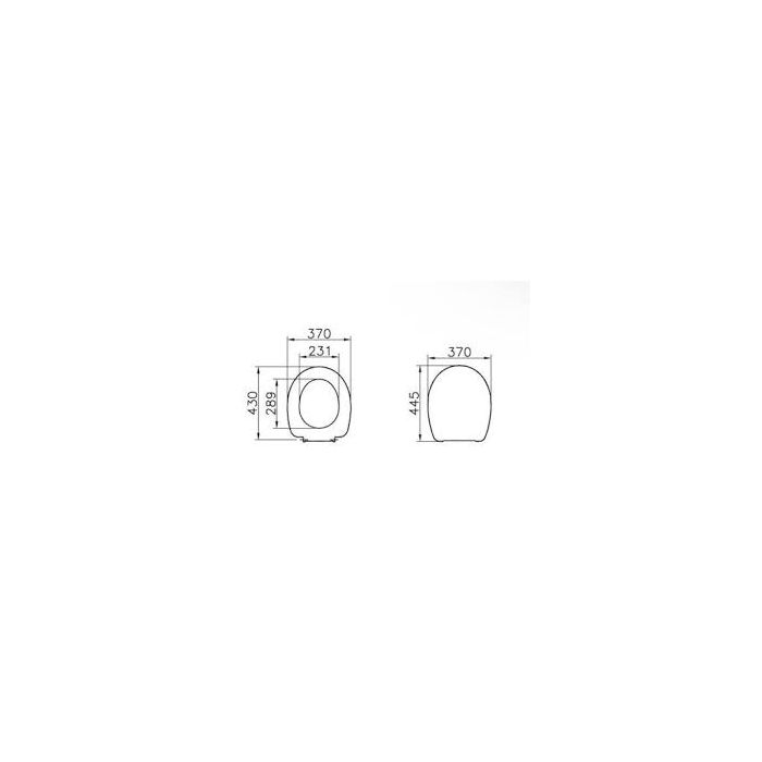 Vitra Economy ARKITEKT Toilet Seat and cover Standard Close  23-003-001