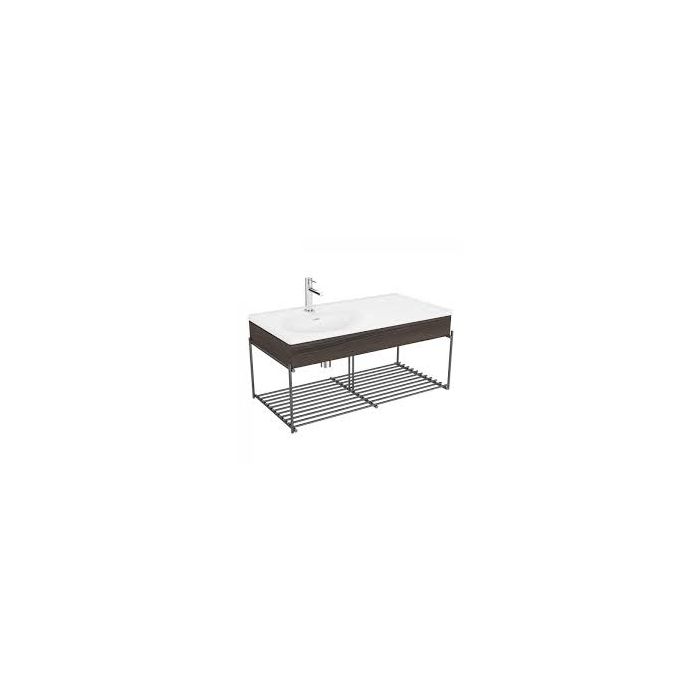 Vitra Equal Sink Unit with Asymmetrical Sink  Shelf  100 cm  Elm 64092