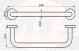 STRAIGHT 34CM GRAB RAIL - CHROME