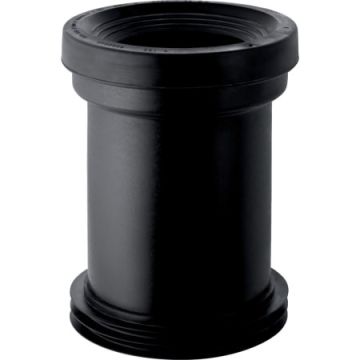 Geberit straight connector with sleeve and lip seals: d=110mm, d1=120-125mm, black   152.400.16.1
