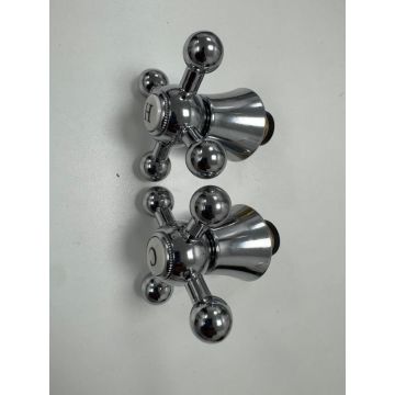 Bristan Basin Tap Reviver CHROME HANDLES ONLY NO CARTRIDGES (Hot & Cold Side) 3/4 Sold as pair TC58081HANDLE