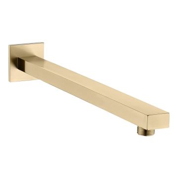 SQUARE SHOWER ARM BRUSHED BRASS