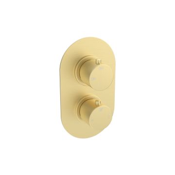 ROUND SHOWER VALVE THERM HND 1WAY BRASS