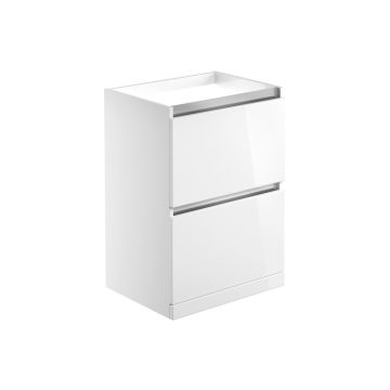 Auckland 600 2DRW F/S UNIT(NO TOP)-WHITE