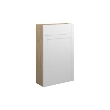  Glasgow  500 SLIM WC OAK CAB WHITE FASCIAS