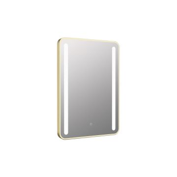 FRONTIER MIRROR 500 RECTANGLE LED BRASS