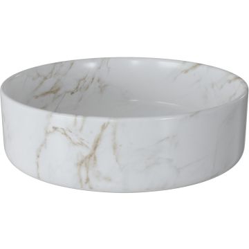 LUXEY 355 ROUND WASHBOWL & WASTE -MARBLE
