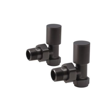 PATTERN RADIATOR VALVE ANGLED BLACK