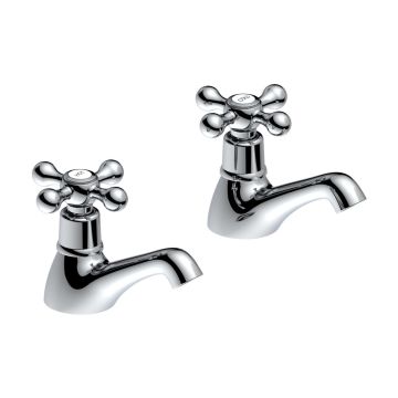 Austin  BATH PILLAR TAPS-CHROME