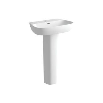 Dome 600x400mm 1TH Basin & Full Pedestal MTSP1146