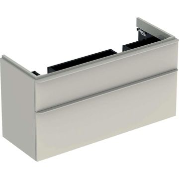 Geberit Smyle Square 1200mm double washbasin unit 2 drawer sand  500.356.JL.1
