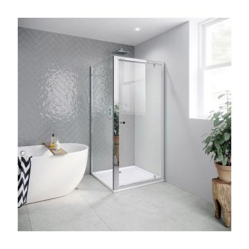 Bristan STYLE 4MM SIDE PANEL 900X1850 CL/CH ND6310-90