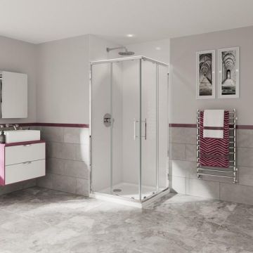 CORAM OPTIMA6 CORNR ENTRY 800X1900 GL CH O6CE80CUC