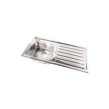 Twyford 1028mm Inset Sink,LH drainer, RH sink, 2 tap holes , No Overflow PS8602SS