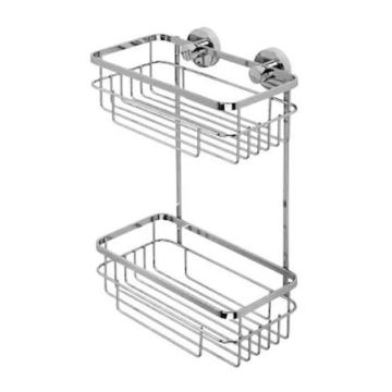 Croydex QM800541 Brockham Flex-Fix 2 Tier Basket QM800541