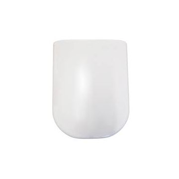 Twyford E500 round toilet seat with top fix standard hinge White E57861WH