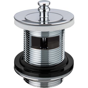Wirquin Macdee 30120609 Anti  Vandal Plug Slotted Bsn Wst Wirquin 30120609 1.2 Brass Basin Waste Anti-Vandal Plug, Slotted