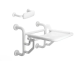 Twyford Avalon Folding Shower Seat Doc.M Compliant White AV8800WH