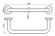 STRAIGHT 34CM GRAB RAIL - CHROME