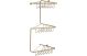 Delly 3-TIER CORNER STORAGE - BRASS