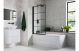 BATH SCREEN 1400 SQUARE GRID BLACK
