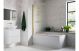 SINGLE STRAIGHT FLUTED BATHSCREEN BRASS