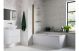 SINGLE STRAIGHT FLUTED BATHSCREEN BRONZE