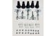 WHITE RISER KIT WITH LEGS 800/900MM QUAD