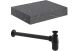 NATURAL 600 GREY SHELF/BOTTLE TRAP BLACK