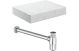 NATURAL 600 WHT SHELF/BOTTLE TRAP CHROME