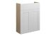  Glasgow  500 SLIM B/UNIT OAK CAB WHITE DRS