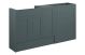  Glasgow  STD 1536 BAS/WC/1DR OAK CAB/GREEN