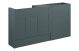  Glasgow  STD 1536 BAS/WC/3DRW OAK CAB/GREEN
