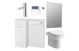 Edmonton 900 L/H WHITE PACK INC  Lyon  CHROME