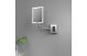HOSHI MIRROR COSMETIC LED SQUARE CHROME